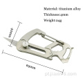 TC4 Titanium Metal Pocket Hand Tool edc Carabiner